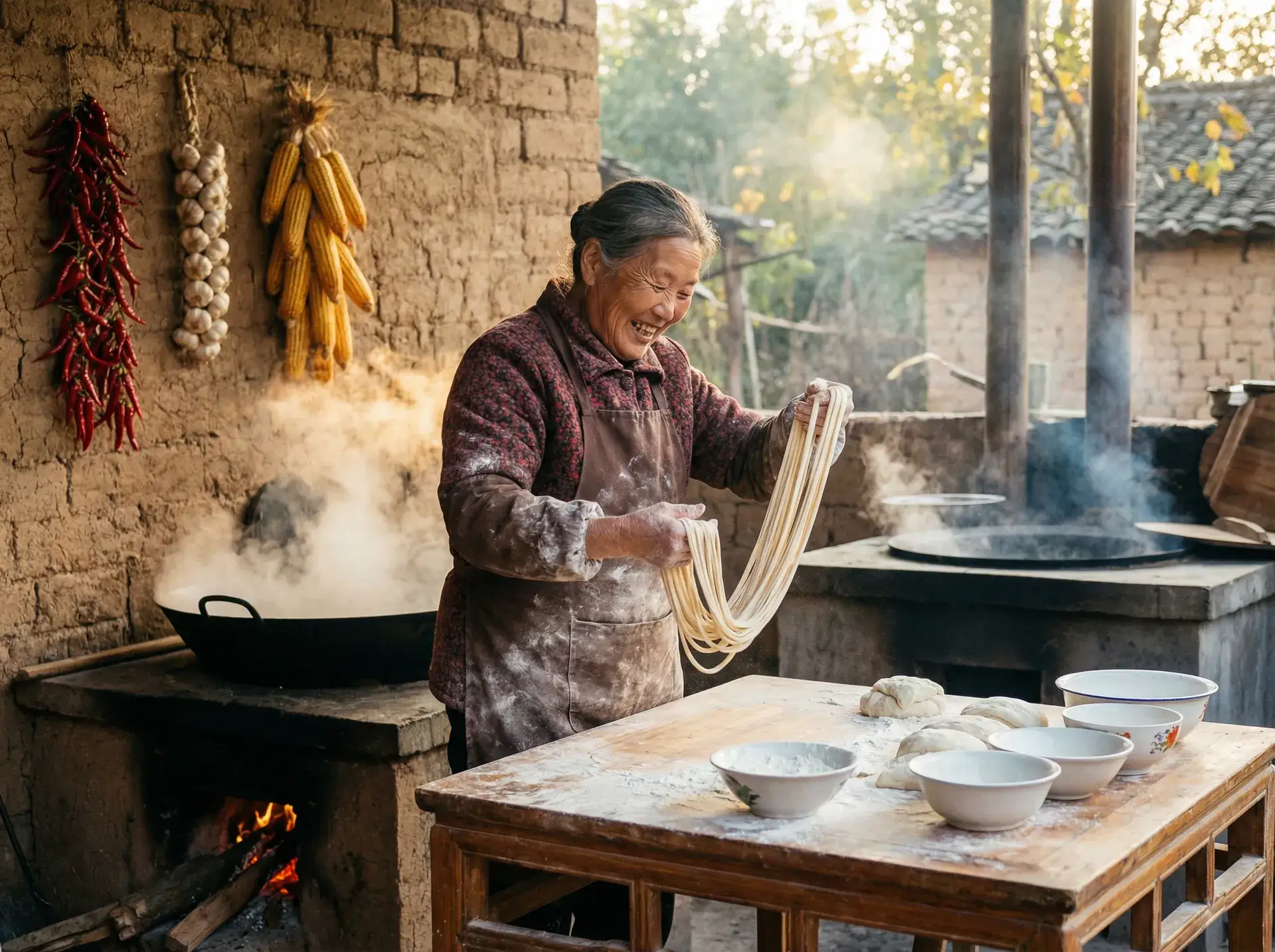 农家大嫂手擀面 - 大明嫔妃电视剧 乡村美食